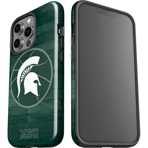 Michigan State University Basketball Courtside iPhone 15 Pro Impact Case